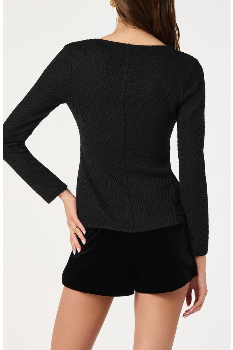 Split Front Bow Top, Alternate, color, BLACK