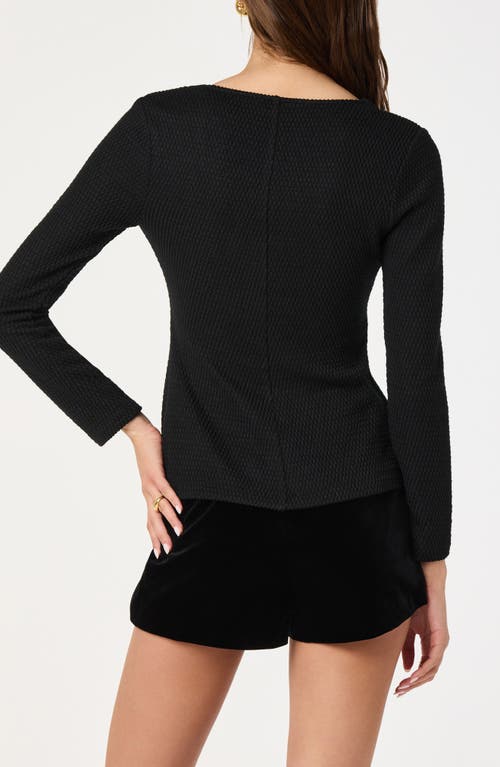 Astr The Label Split Front Bow Top In Black