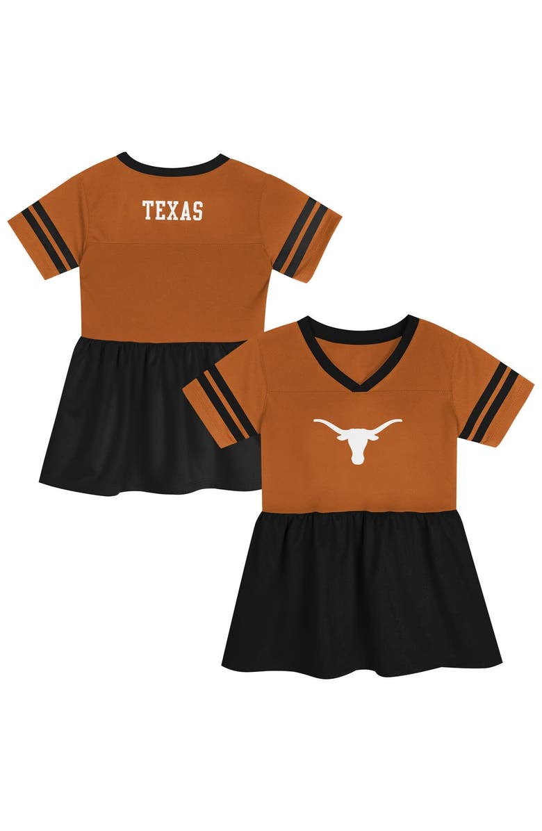 Outerstuff Toddler Outerstuff Texas Orange/Black Texas Longhorns Stadium Lights Fashion Jersey Dress, Main, color, Burnt Orange