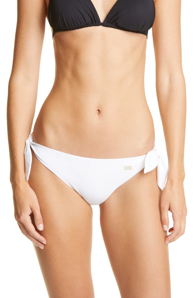 Dolce&Gabbana Side Tie Bikini Bottoms, Main, color, 