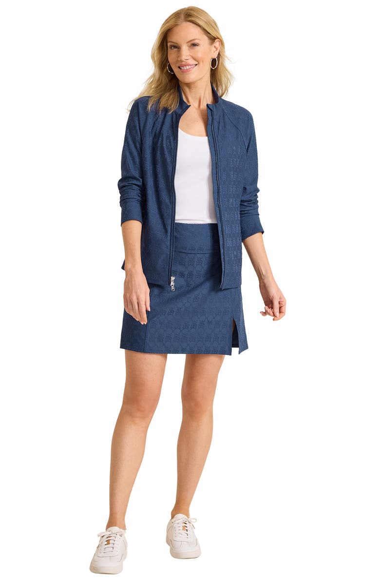 Tommy Bahama Aubrey Mongram Jacquard Skort, Alternate, color, Coastline