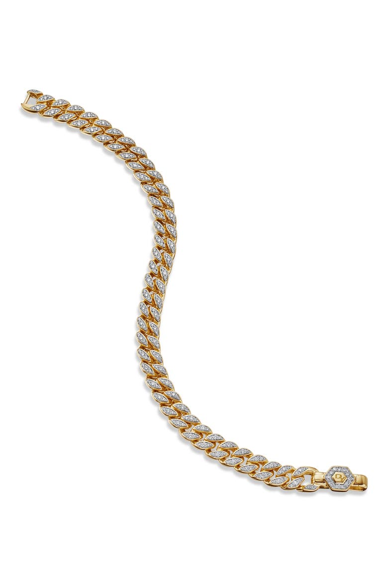 Pavé Diamond Curb Chain Bracelet, Alternate, color, GOLD/ DIAMOND
