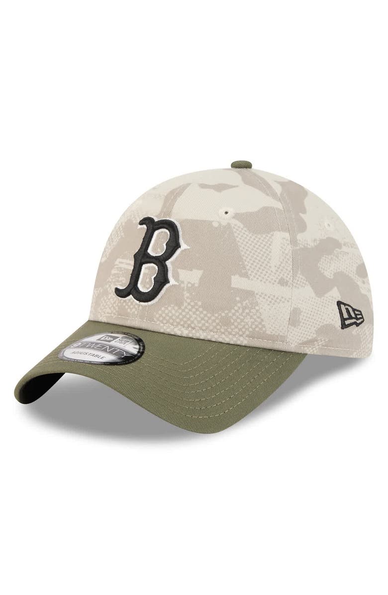 New Era Men's New Era Light Beige/Olive Boston Red Sox 2025 Armed Forces Day 9TWENTY Adjustable Hat, Alternate, color, 