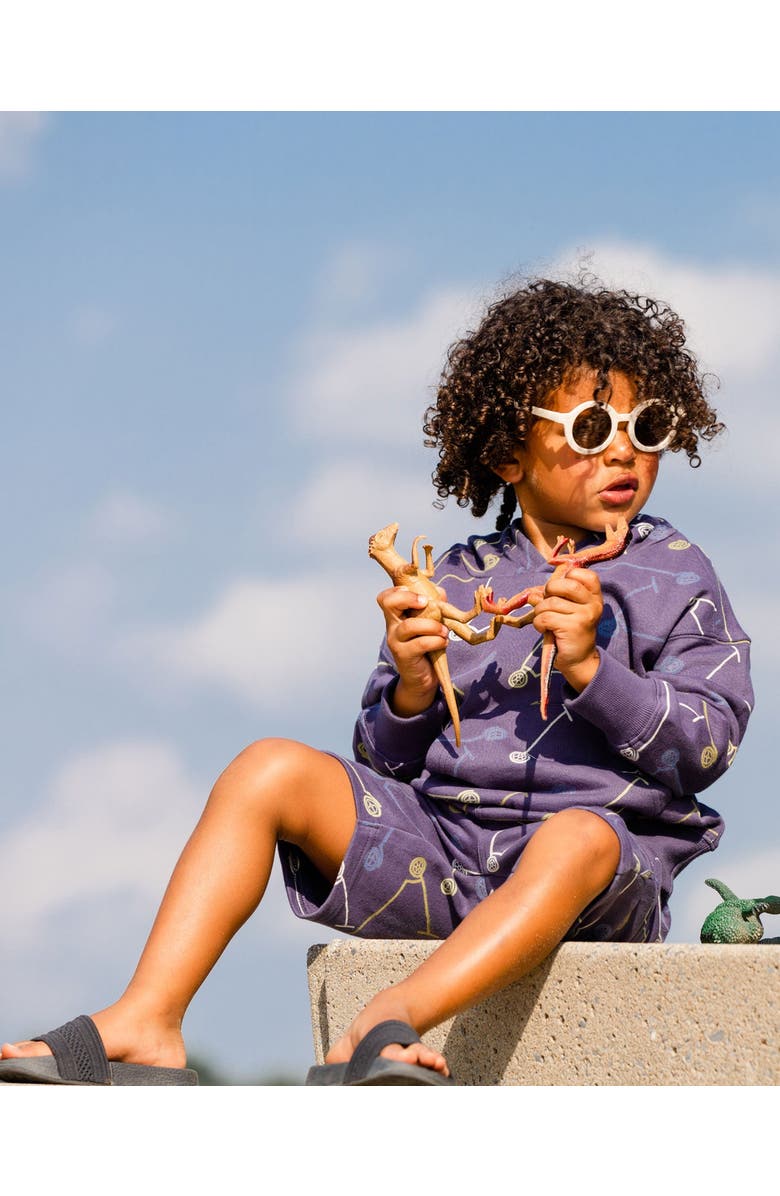 Deux par Deux Baby Boy's French Terry Short Blue Printed Scooters, Alternate, color, 