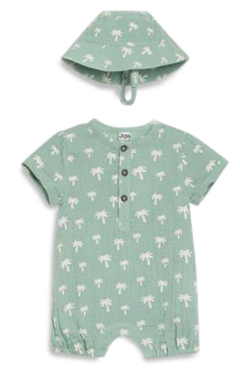 Cotton Gauze Romper & Hat Set (Baby)