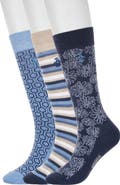 Original Penguin Ayres Floral Assorted 3-Pack Crew Socks