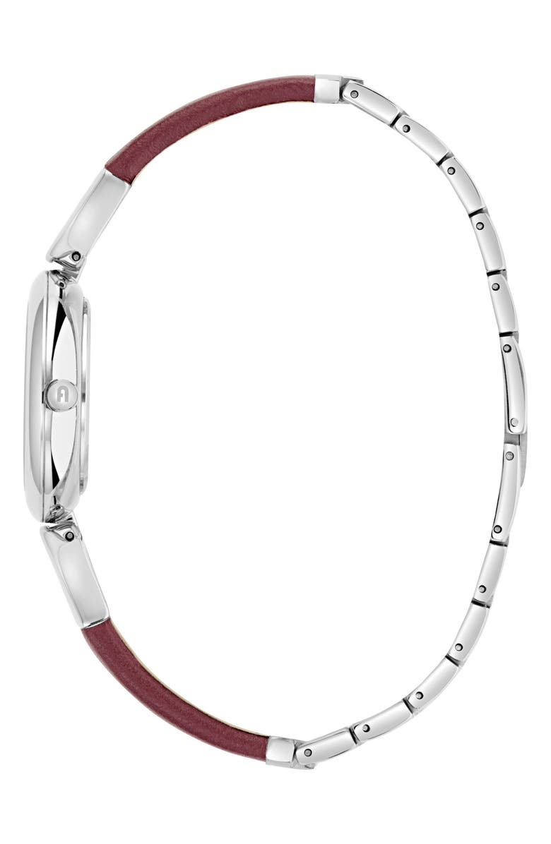 Furla Glamour Chic Mixed Material Bracelet Watch, 28mm, Alternate, color, Silver-Tone