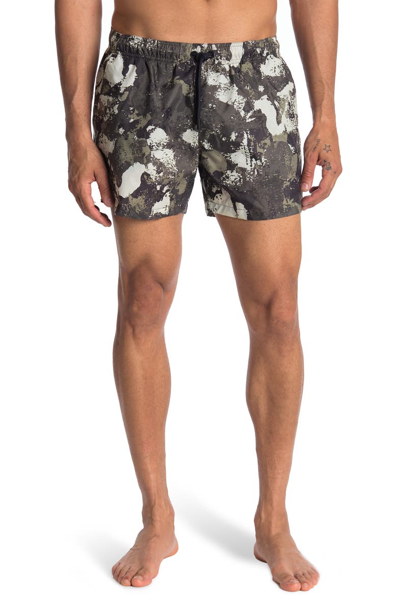 Marcelo Burlon Cross Camo Swim Shorts, Main, color, 