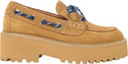 maje Suede platform boat shoes