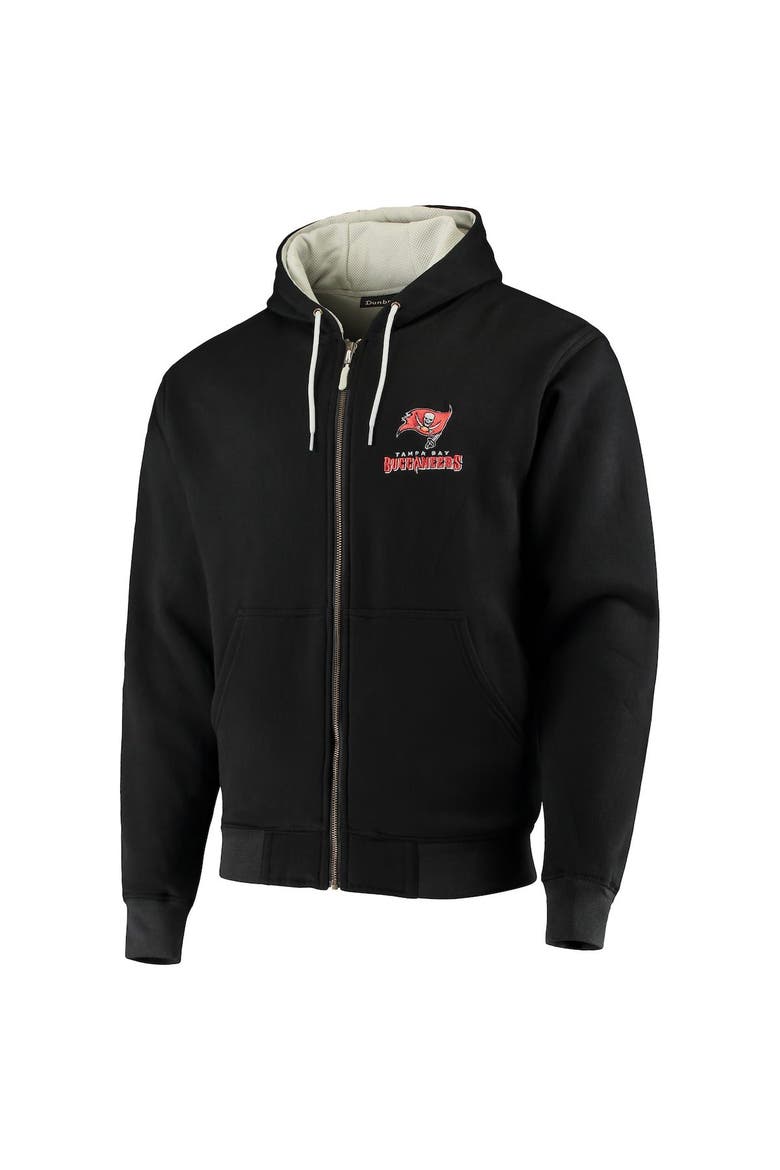 Men's Dunbrooke Black Tampa Bay Buccaneers Craftsman Thermal-Lined Full-Zip Hoodie, Alternate, color, Black