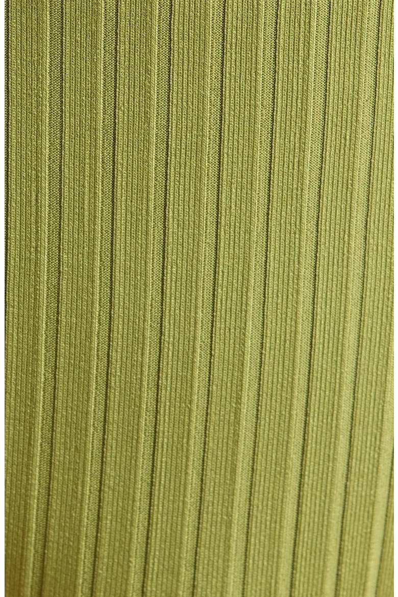 Premium Surf High Leg Rib Bikini Bottoms, Alternate, color, GREEN OLIVE