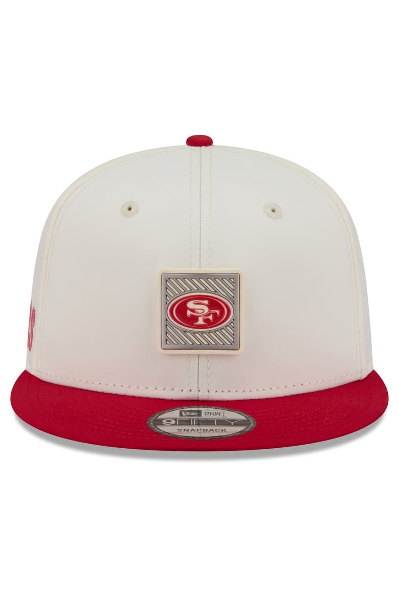 Men's New Era  Cream/Scarlet San Francisco 49ers 2026 NFL Training Camp 9FIFTY Snapback Hat, Alternate, color, Cream