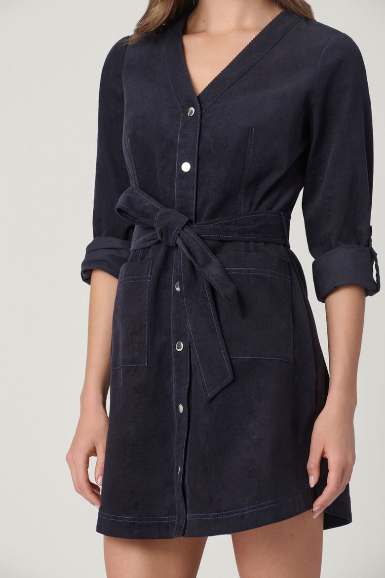 Greenwich Corduroy Hamlin Dress, Alternate, color, Ink