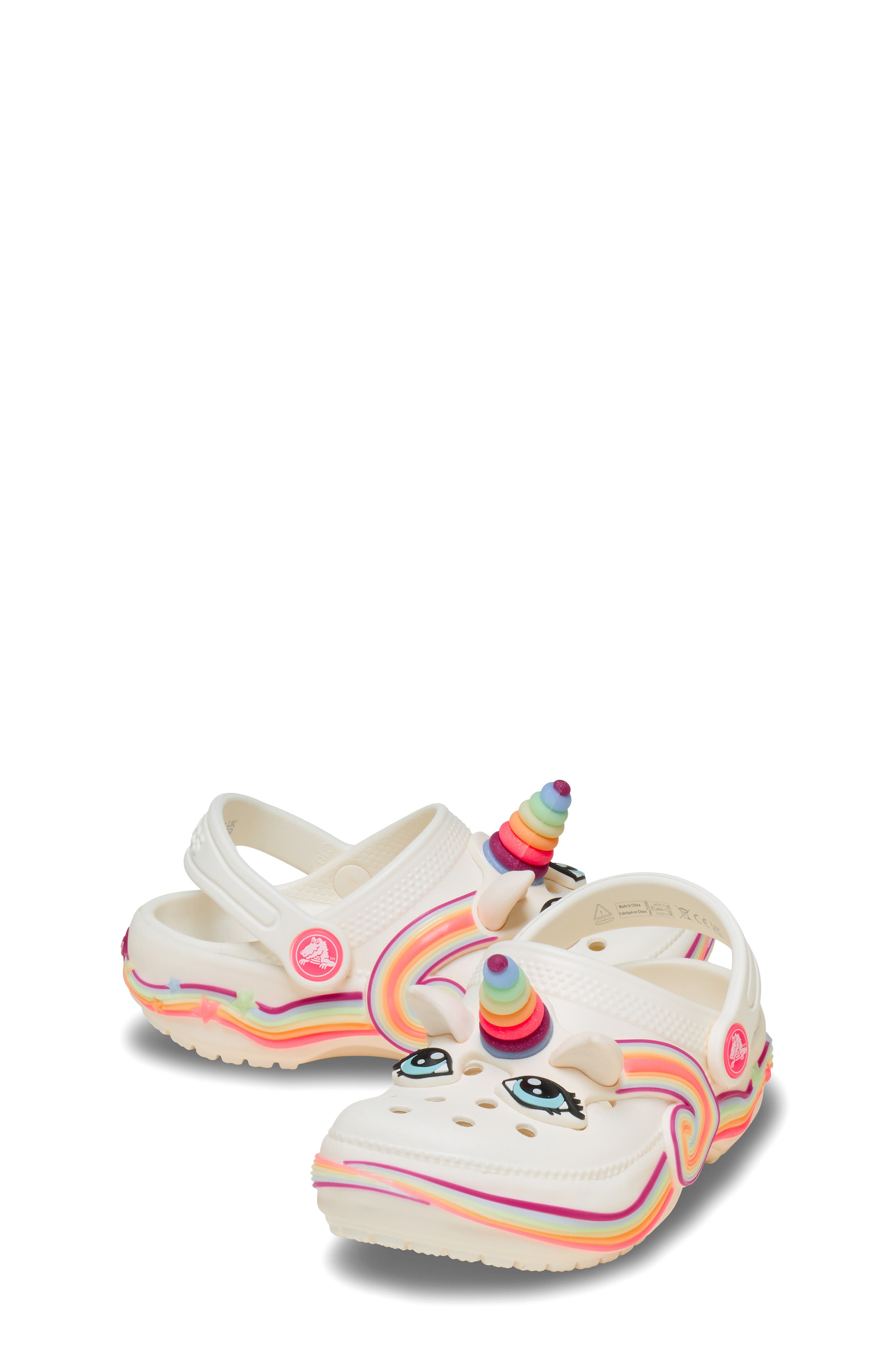 CROCS Kids' Classic Iam Unicorn Lights Clog, Alternate, color, Chalk
