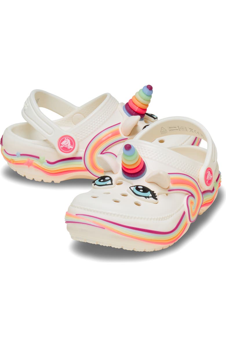 CROCS Kids' Classic Iam Unicorn Lights Clog, Alternate, color, Chalk