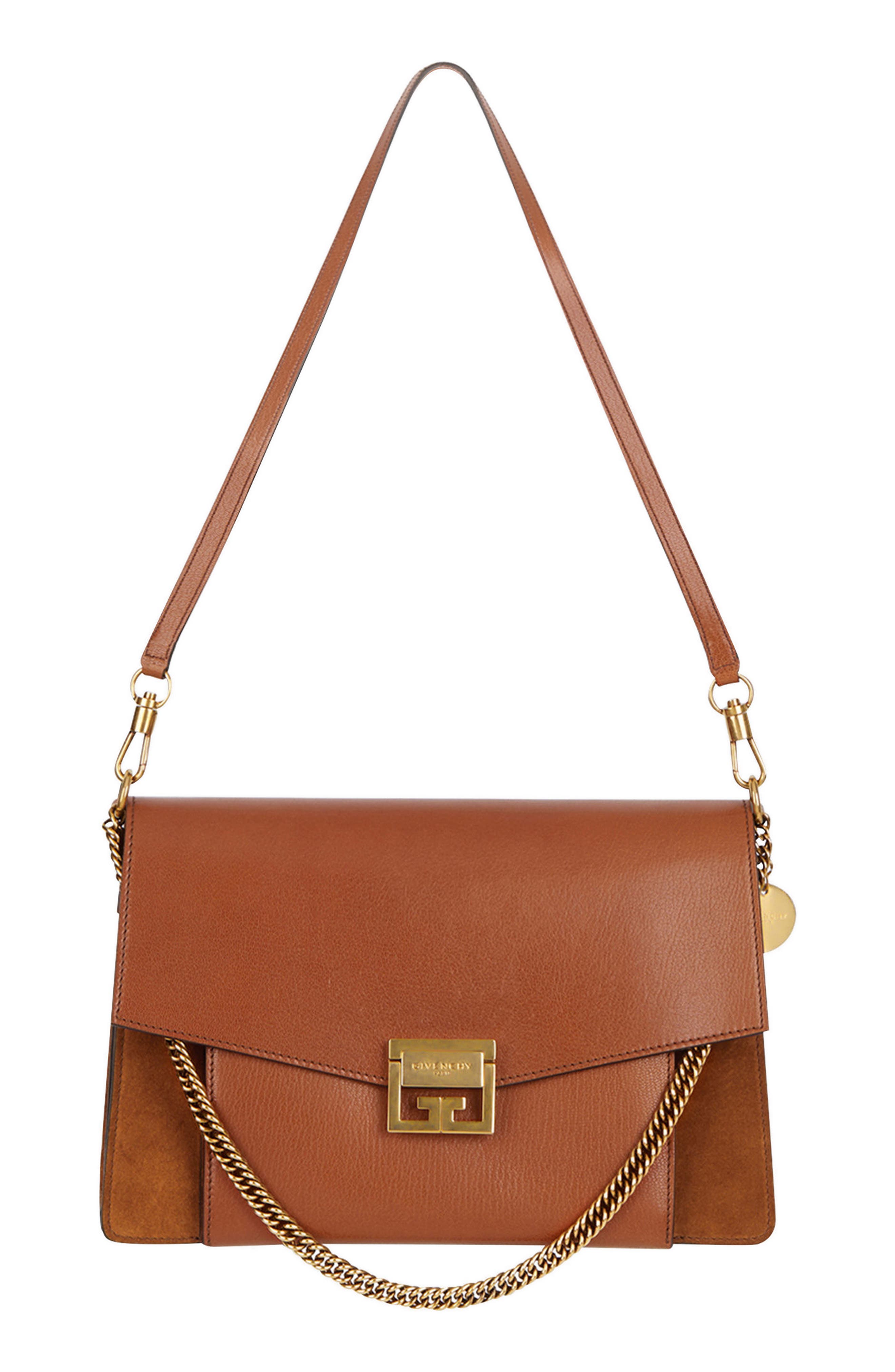 Medium GV3 Leather Crossbody Bag, Main, color, CHESTNUT