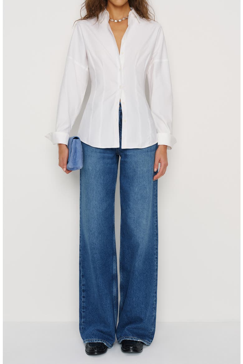 Vanta Stretch Poplin Button-Up Shirt, Alternate, color, BRIGHT WHITE