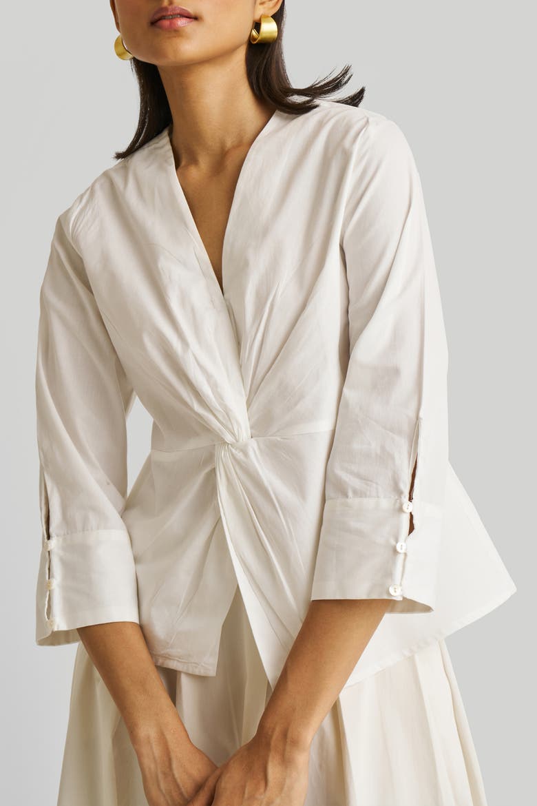 Front Twist Top, Alternate, color, White