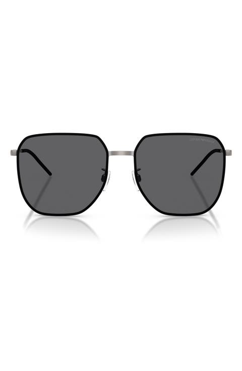 60mm Polarized Square Sunglasses