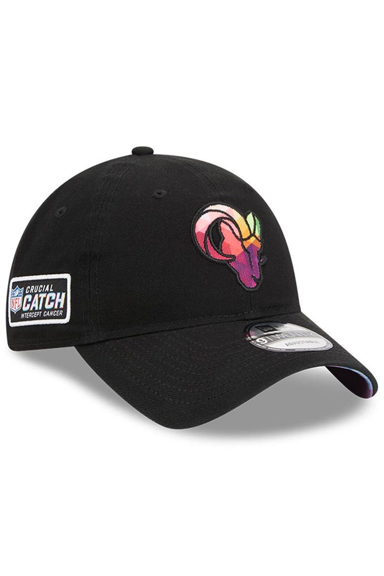 Men's New Era  Black Los Angeles Rams 2023 NFL Crucial Catch 9TWENTY Adjustable Hat, Main, color, Black