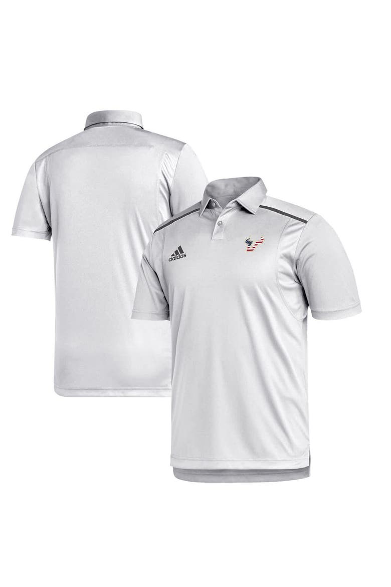 Men's adidas  White South Florida Bulls Stars & Stripes Classic AEROREADY Polo, Main, color, White