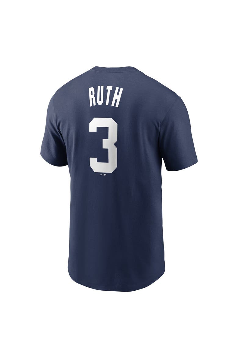 Men's Nike Babe Ruth Navy New York Yankees Fuse Name & Number T-Shirt, Alternate, color, Navy