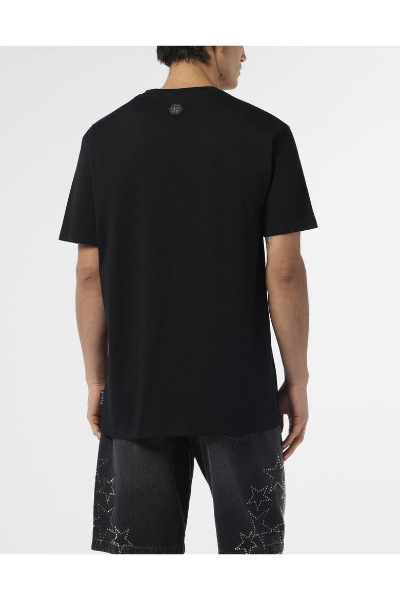 Round Neck T-Shirt Eagle Tattoo Men, Alternate, color, black