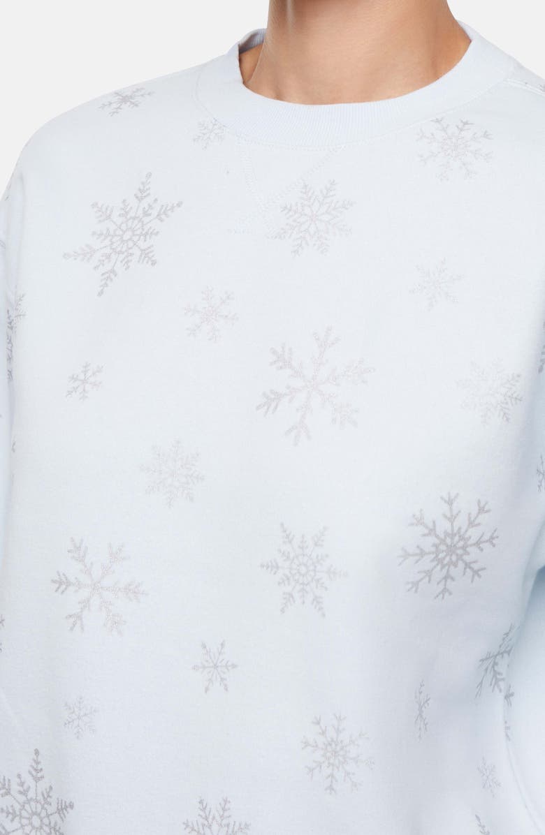 Wildfox Charlie Snowflake Graphic Sweatshirt, Alternate, color, Ballad Blue