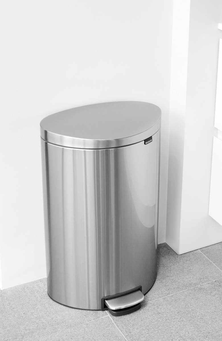 Brabantia 40L Flatback Space Saving Trash Can, Alternate, color, 
