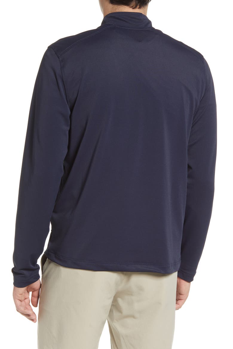 Virtue Piqué Recycled Blend Quarter Zip Pullover, Alternate, color, NAVY BLUE