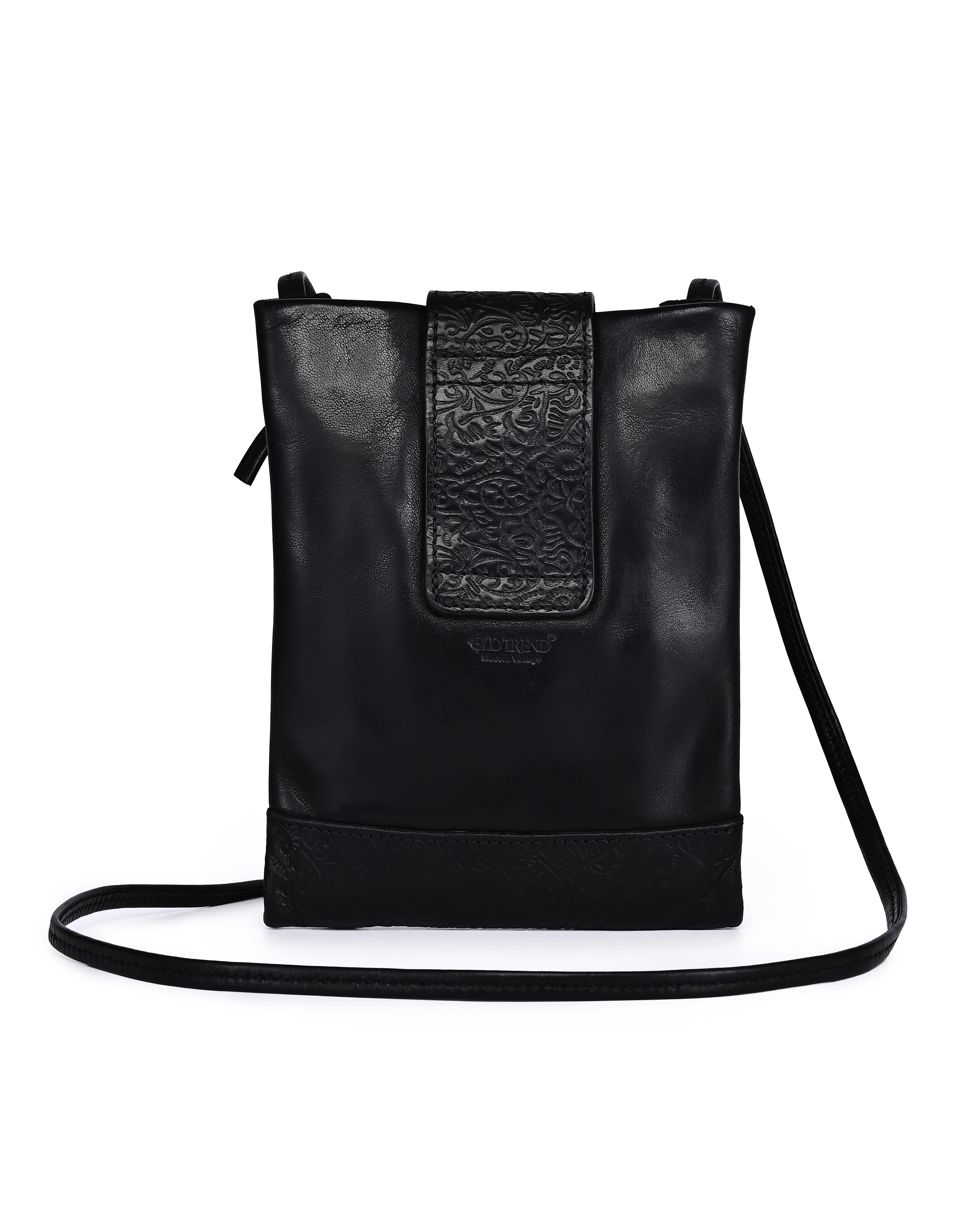 OLD TREND Lily Genuine Leather Structured Convertible Crossbody, Alternate, color, Black