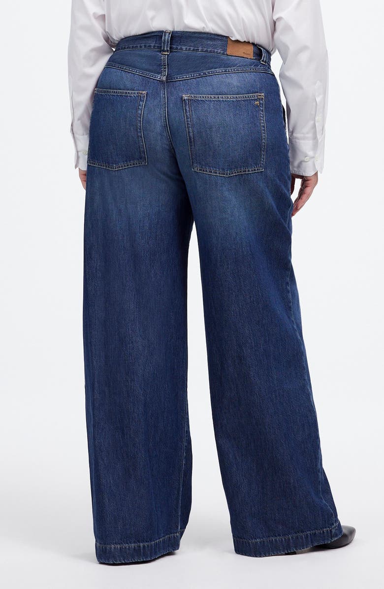 Madewell Airy Superwide Leg Utility Jeans, Alternate, color, Lindewood Wash