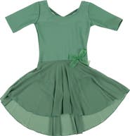 Leveret Girls Short Sleeve Skirted Leotard