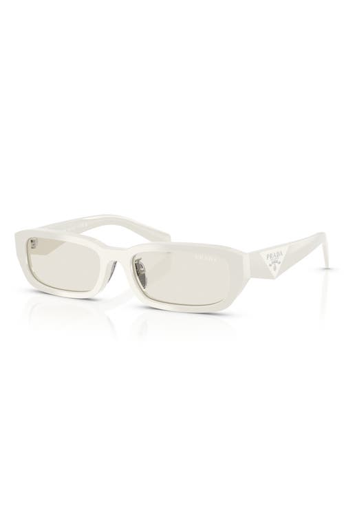 Prada 55mm Rectangular Sunglasses In Dust