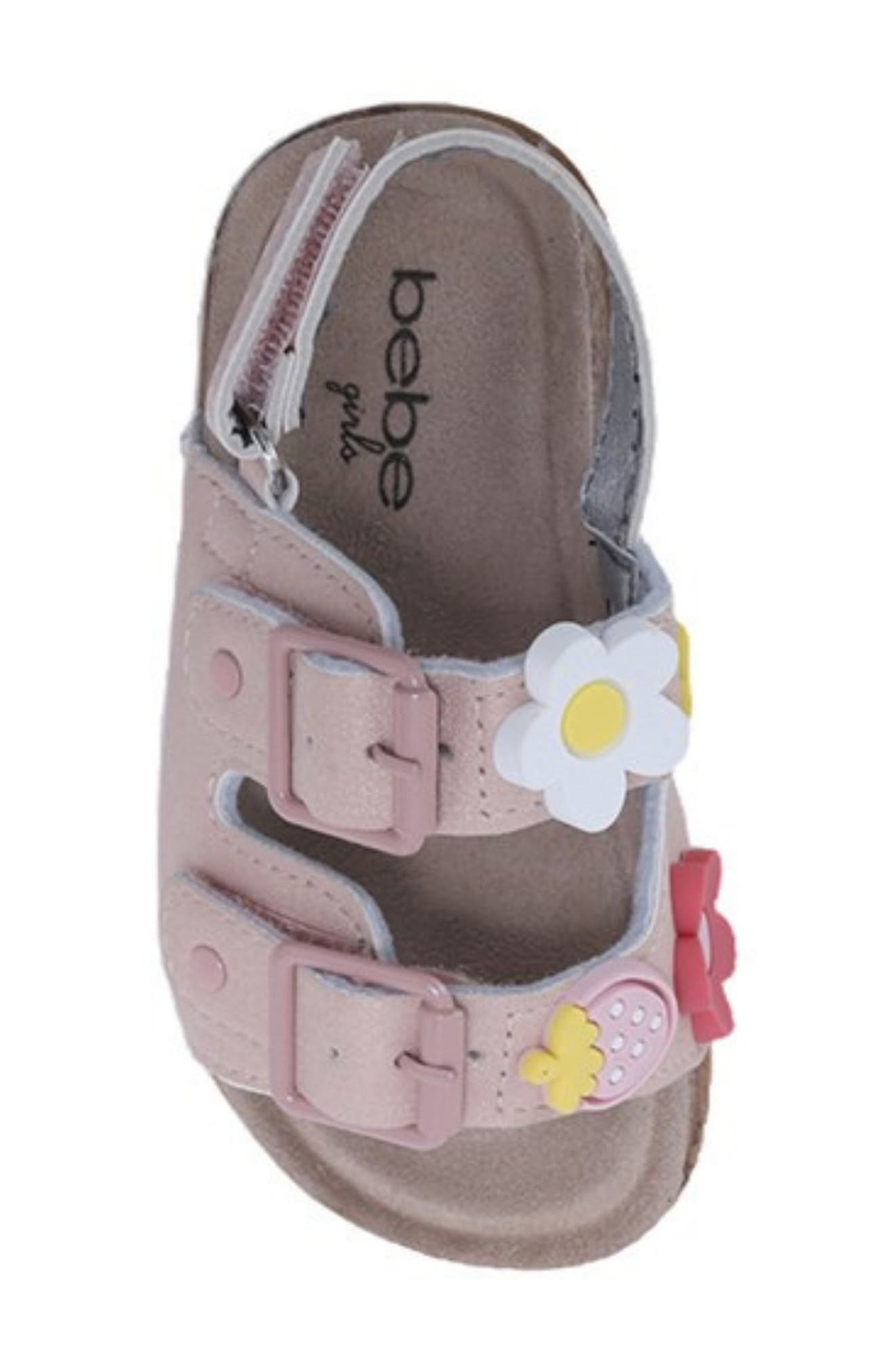 bebe Flora Sandal, Alternate, color, Light Pink