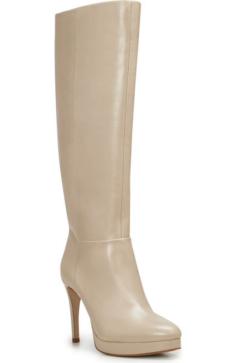 Vince Camuto Valeria Knee High Platform Boot - Wide Calf, Main, color, Soft Buff