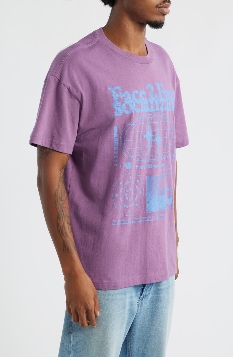 The Forecast Agency Face 2 Face Cotton Graphic T-Shirt, Alternate, color, Grape