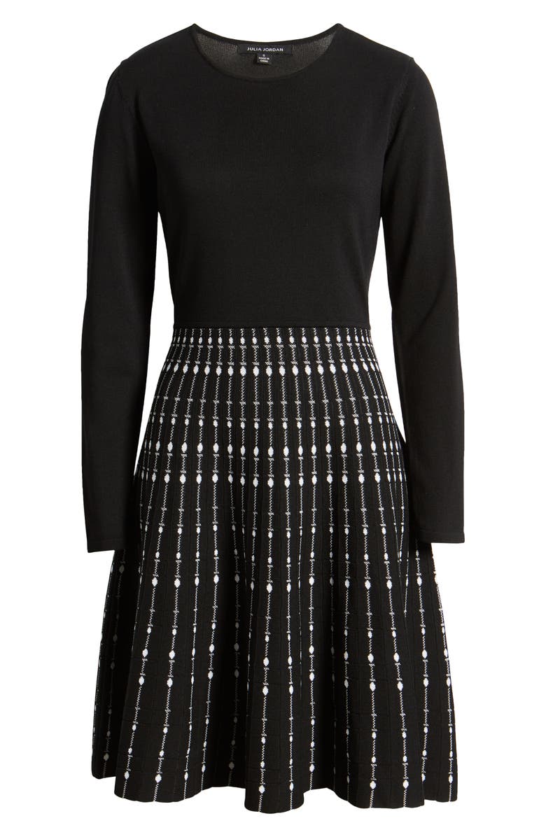 Julia Jordan Pattern Long Sleeve Knit Dress, Alternate, color, 