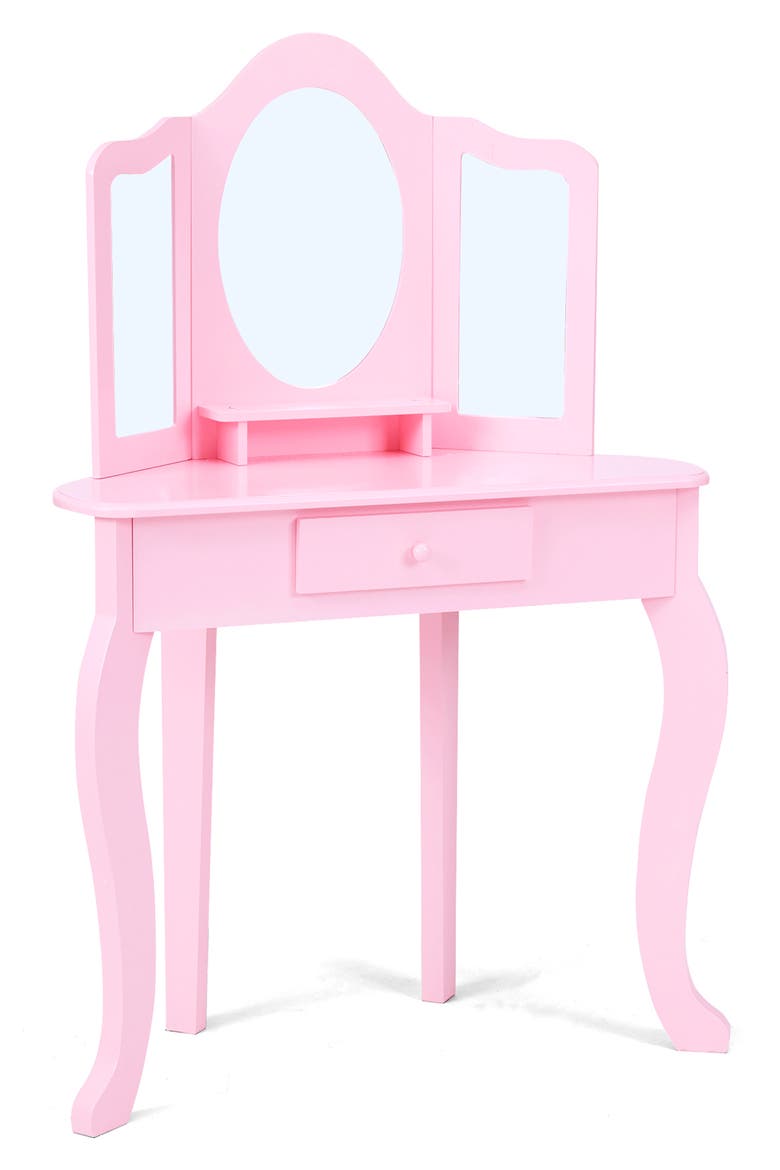 Fantasy Fields Vanity & Stool, Alternate, color, PINK