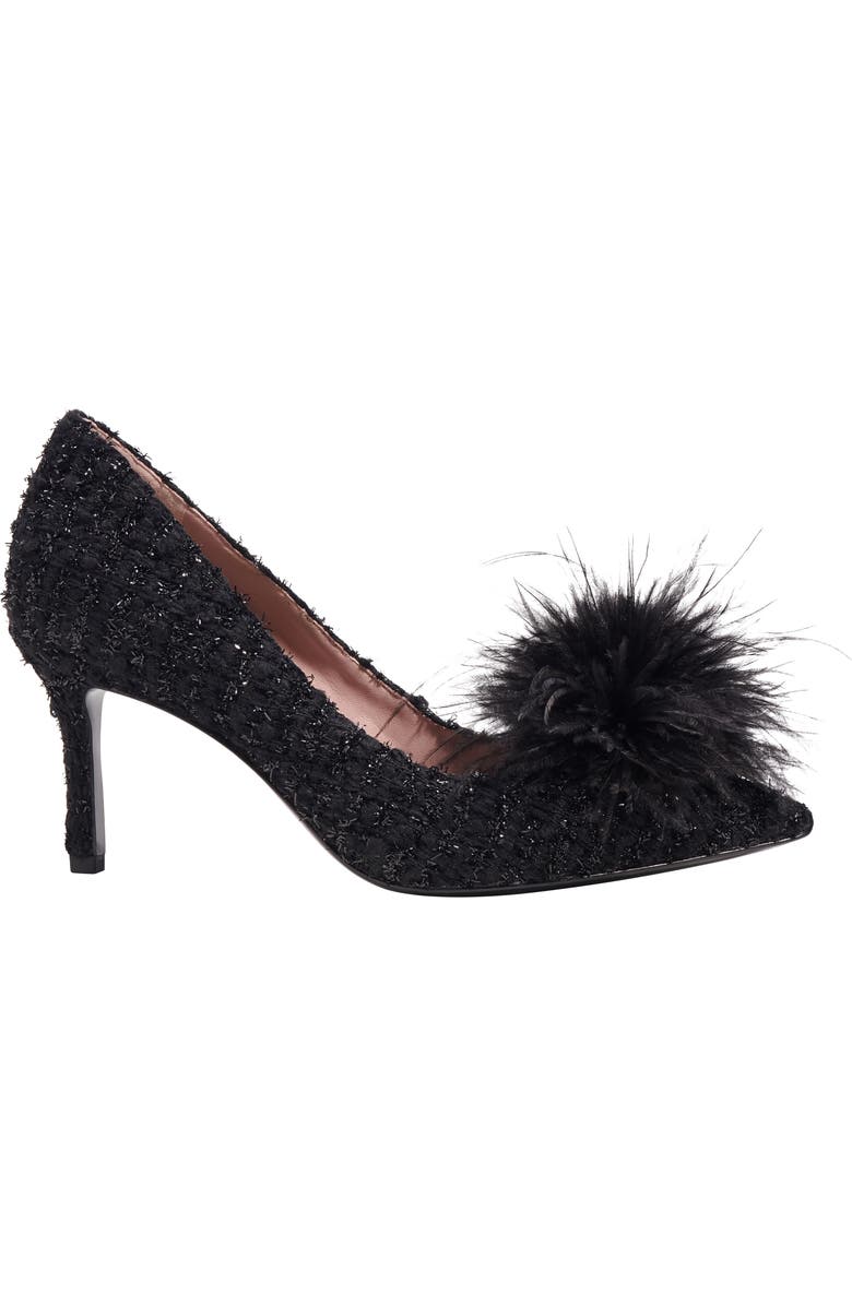 Kate Spade New York marabou pointed toe pump, Alternate, color,