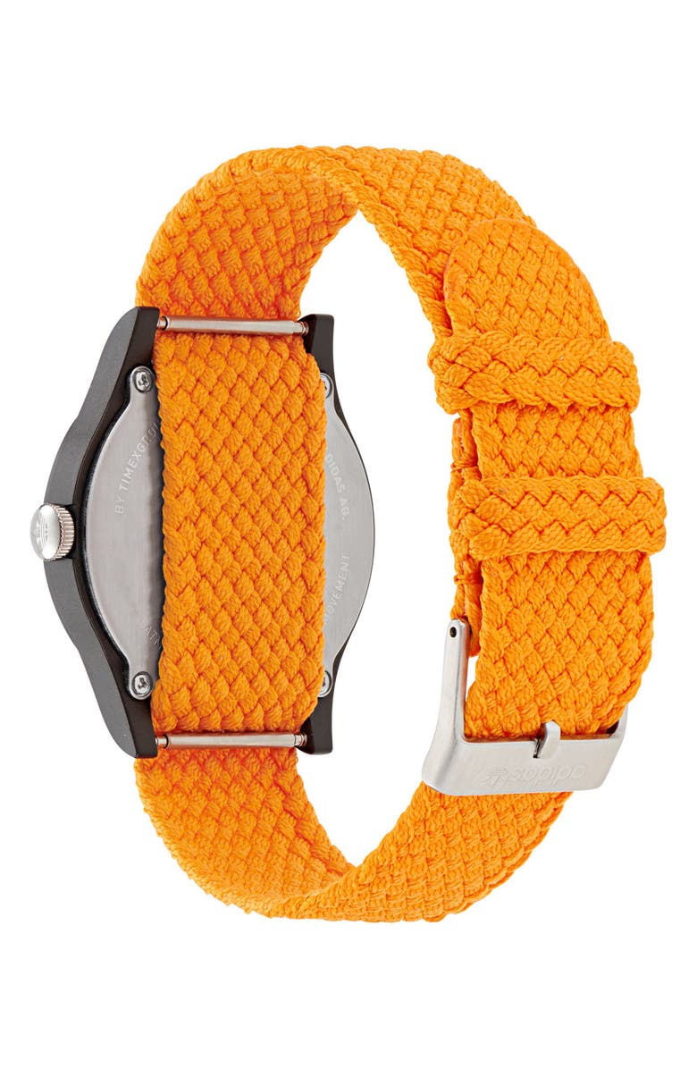 adidas AO Style Orange Basketball Dial Webbing Strap Watch, 39mm, Alternate, color, 