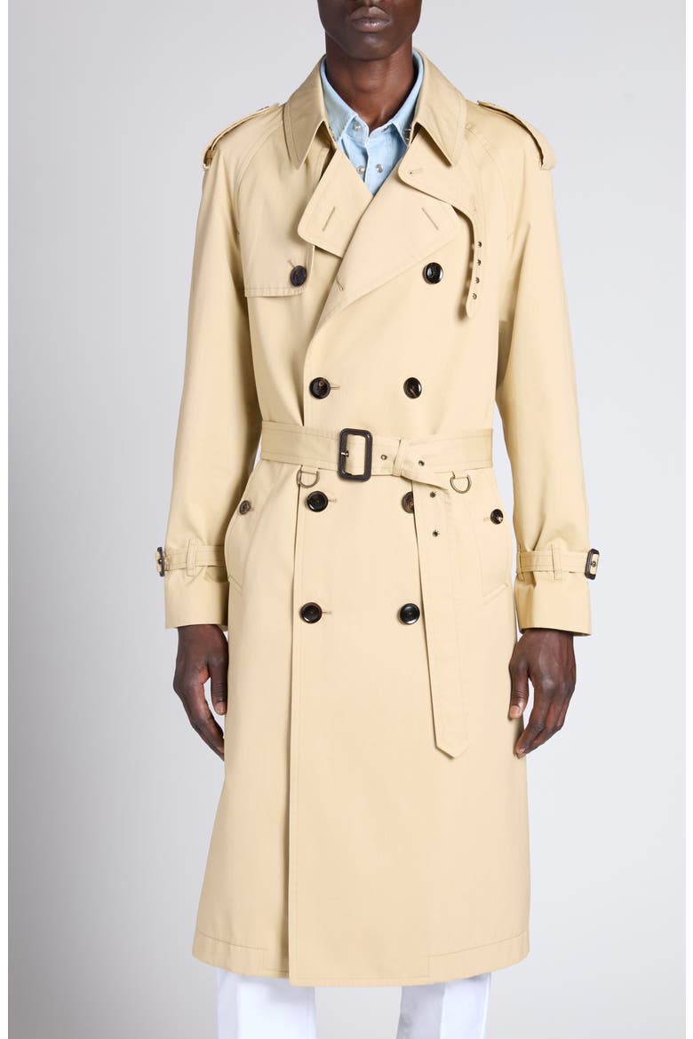 Cotton & Silk Parachute Trench Coat, Alternate, color, CAMEL
