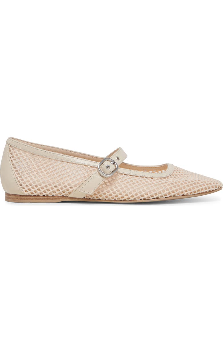 Dolce Vita Rodni Mary Jane Flat, Alternate, color, Creme Woven Mesh