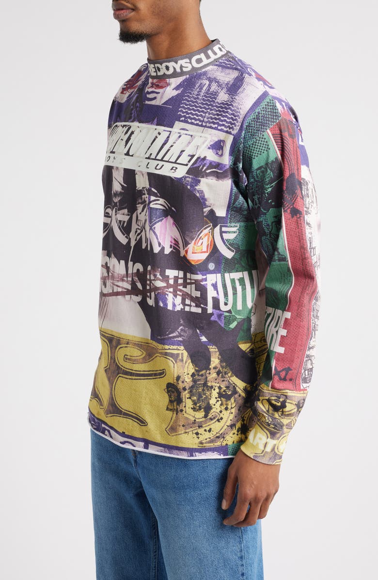 Billionaire Boys Club BB Motto Long Sleeve Mock Neck T-Shirt, Alternate, color,