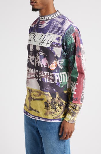 BB Motto Long Sleeve Mock Neck T-Shirt