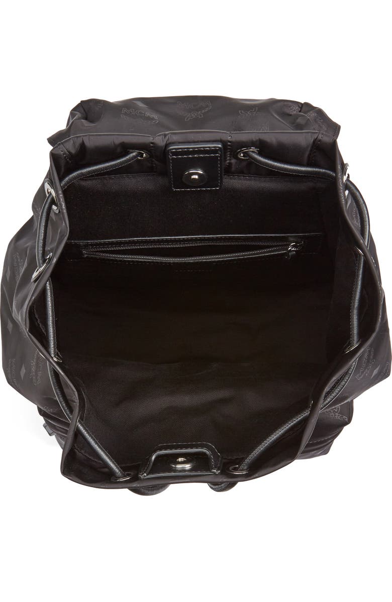 MCM Small Dieter Monogrammed Nylon Backpack, Alternate, color,