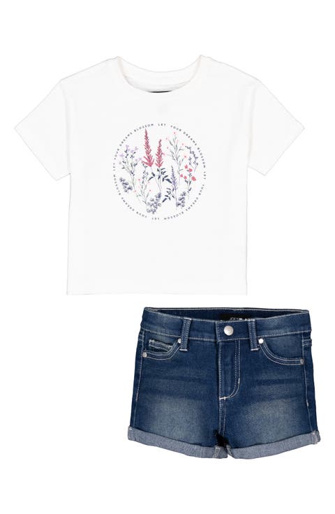 Graphic T-Shirt & Denim Shorts Set (Baby)