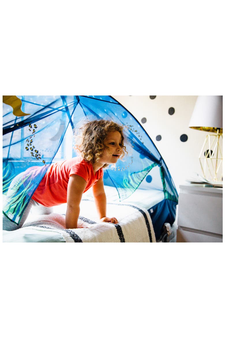 Twin-Size Glow in the Dark Bed Tent, Alternate, color, BLUE