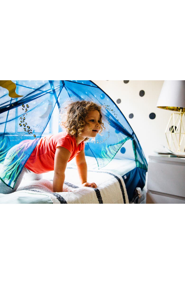 Pacific Play Tents Twin-Size Glow in the Dark Bed Tent, Alternate, color, Blue