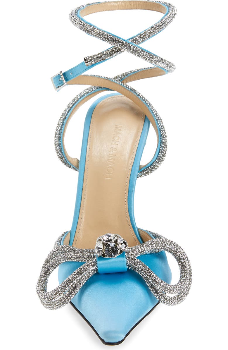 Mach & Mach Double Crystal Bow Pointed Toe Pump, Alternate, color,